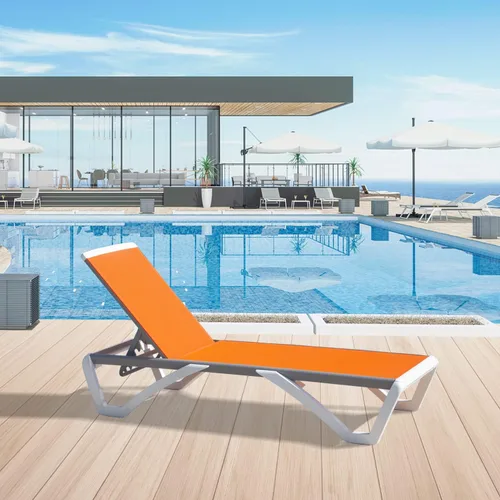 Vista 10 de Domi - Tumbona para piscina, patio, tumbona para exteriores Aguamarina