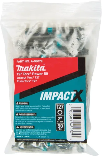 Vista 12 de Makita A-96730 Impactx T15 Torx 2″ Power Bit, 2 Pack