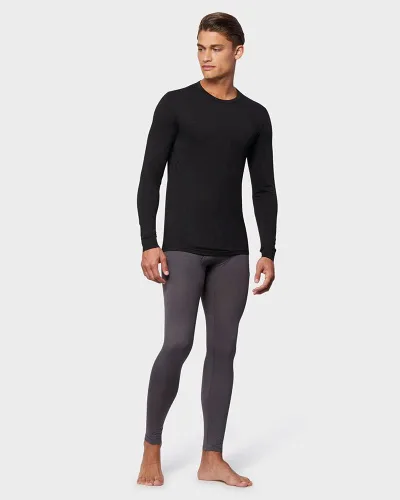 Vista 2 de 32 Degrees - Camiseta ligera para hombre, manga larga, ajuste de forma, elástico en 4 direcciones, térmica