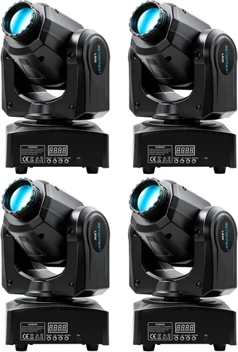 Vista 9 de BETOPPER Luz de cabeza móvil de 30 W, iluminación de escenario 8 GOBO 8 colores 9/11 canal DMX-512 con sonido activado para DJ, fiesta, bar, club