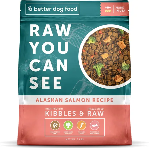 Vista 8 de A Better Dog Food Alimento seco para perros con pollo Crudo que puedes ver croqueta alta en proteínas + alimento crudo liofilizado para perros