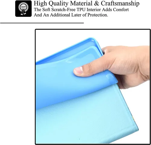 Vista 7 de REASUN Funda para Galaxy Tab A7 Lite de 8.7 pulgadas 2021, cubierta de piel sintética con ranuras para tarjetas, soporte multiángulo, funda