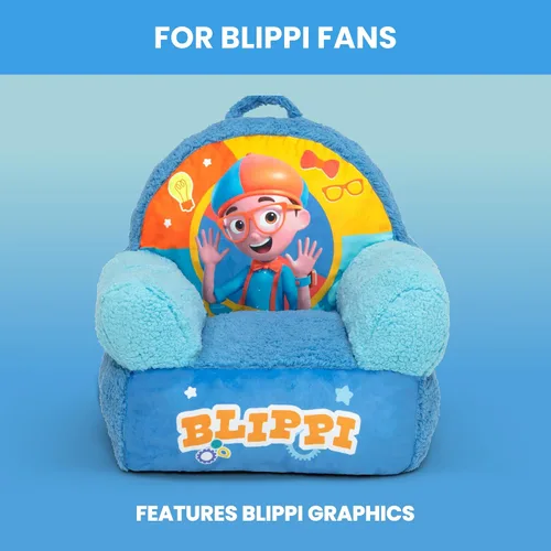 Vista 4 de Delta Children - Silla Blippi Cozee Buddy para niños, color azul