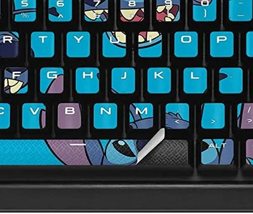 Vista 4 de Skinit Calcomanía de otra piel compatible con el teclado mecánico para juegos K95 RGB Platinum – Diseño de patrón de expresión facial con licencia
