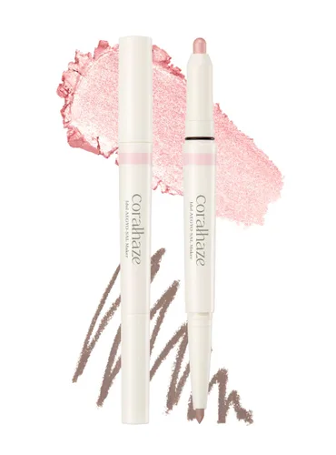 Vista 13 de CORALHAZE Idol AEGYO-SAL Maker 01 Champagne Beige, resaltador 2 en 1 para debajo de los ojos y delineador de contorno para ojos brillantes