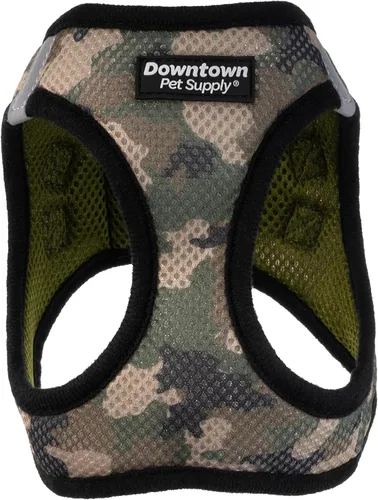 Vista 35 de Downtown Pet Supply Arnés para perro Step-in – Sin tirones, malla acolchada ajustable con ribete reflectante, correa de hebilla segura – Arnés