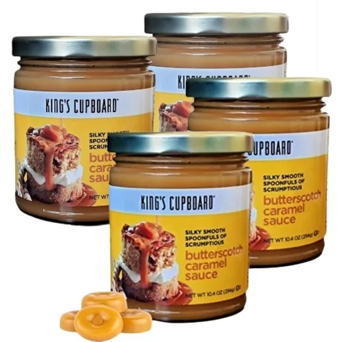 Vista 11 de King's Cupboard Salsa de caramelo bourbon – La salsa perfecta para helado, salsa de frutas, cobertura de postres, llovizna de caramelo para café