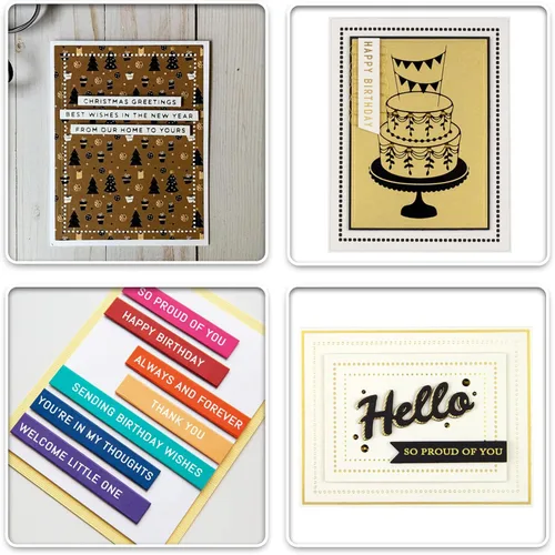 Vista 6 de ORIGACH Elegante juego de platos de papel de aluminio y troquelados para manualidades, álbumes de recortes, tarjetas de papel, decoración de papel