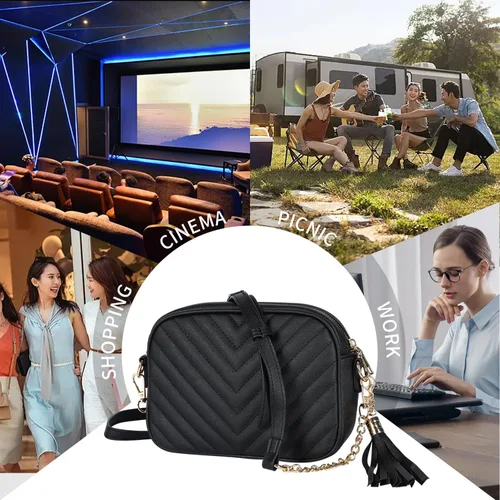 Vista 6 de CUTEGW Bolsos cruzados acolchados para mujer, bolso cruzado pequeño, bolso de hombro ligero con correa ajustable