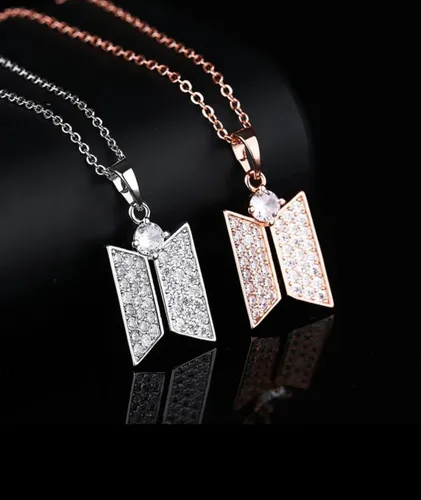 Vista 3 de Kpop BT-S Joyería Collar SKZ mercancía kpop merchandise K-pop merchandise Plata Oro Negro