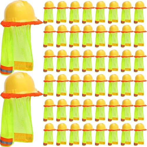 Vista 7 de 10 piezas de casco duro para el sol con cierres seguros, casco de construcción, sombrero, sombrero, construcción, sombrero, se adapta a cascos