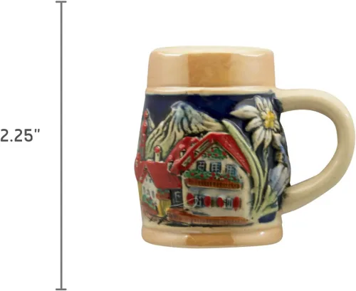Vista 2 de Oktoberfest Beer Stein - Imán para nevera alemán Edelweiss