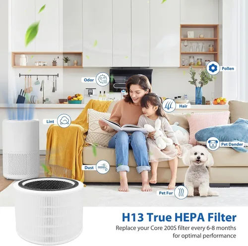Vista 3 de Filtro de repuesto Core 200S compatible con el purificador de aire LEVOIT Core 200S Smart WiFi, apto para filtro de repuesto Levoit Core 200s 3