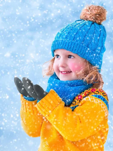 Vista 5 de Boao Paquete de 12 pares de manoplas para niños pequeños, paquete de guantes de punto de invierno para niños y niñas