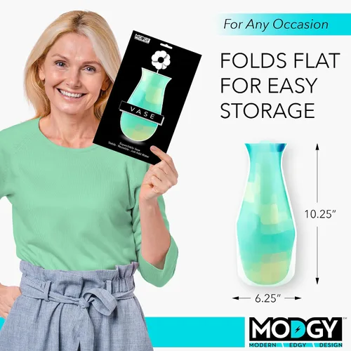 Vista 6 de MODGY Florero extensible de plástico decorativo moderno para centros de mesa de flores, decoración de mesa de comedor, sala de estar, baño, oficina