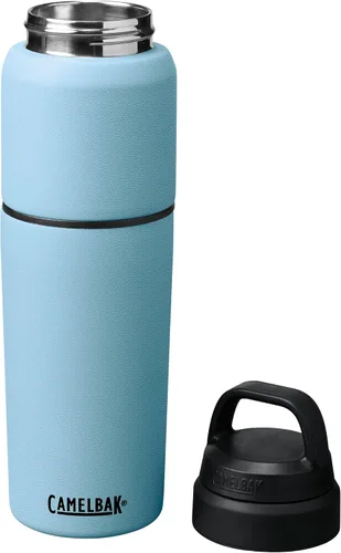 Vista 6 de CamelBak MultiBev - Botella de agua con aislamiento de acero inoxidable y taza de viaje Azul dusk