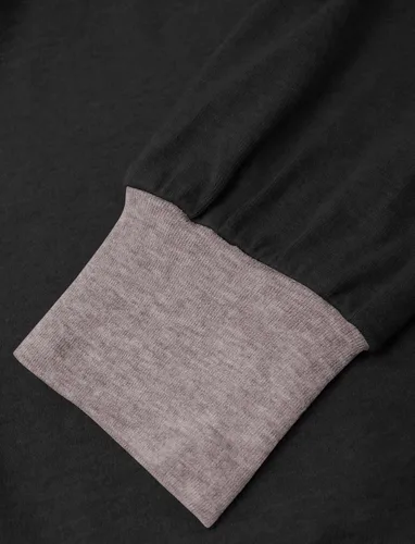 Vista 5 de Fallorchid - Camisetas de manga larga para mujer, cuello redondo, casual, con bloques