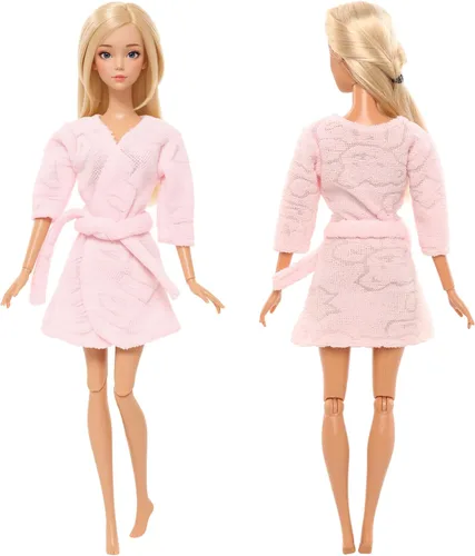 Vista 2 de Ropa de dormir para muñeca, ropa de noche, ropa de dormir para muñeca de niña de 11.5 pulgadas Ropa de descanso, traje de cama, ropa de noche