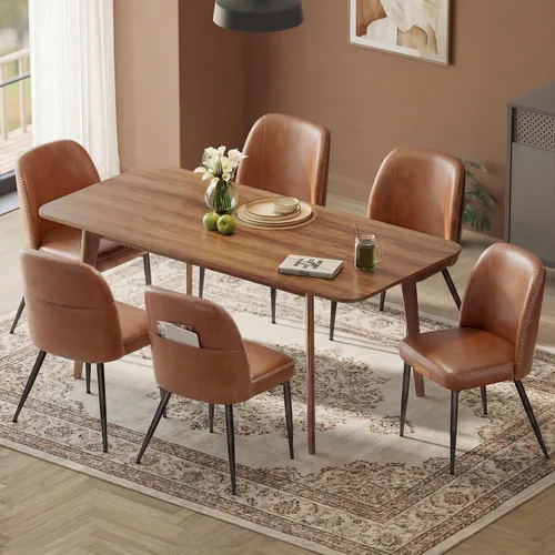 Vista 9 de VASAGLE - Juego de 2 sillas de comedor tapizadas para cocina