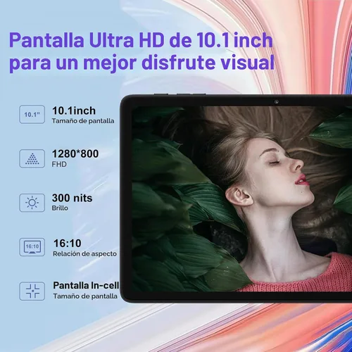 Vista 6 de Tableta de 10 pulgadas Android 15 con 30 GB de RAM 128 GB de ROM 1 TB de expansión, Tablets de 8000 mAh Octa-Core con teclado y ratón, pantalla HD