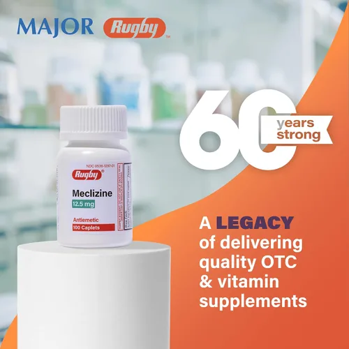 Vista 6 de Rugby Meclizine Hcl 12.5 mg 100 Cplts