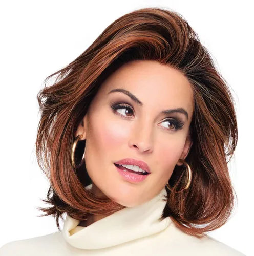 Vista 38 de Raquel Welch Flying Solo - Peluca para niños, 100% atada a mano por ropa de pelo, gorra pequeña promedio, RL10/12 castaño iluminado por el sol