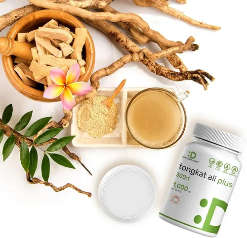 Vista 6 de Extracto de Tongkat Ali 300:1 con hierba de cabra cachonda 1,100 mg - Raíz de longifolia de Eurycoma Longjack Indonesia - Suplemento herbario extra
