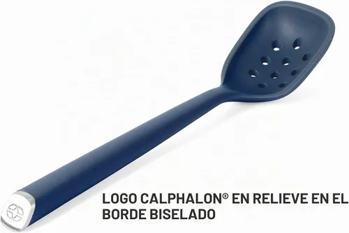 Vista 7 de Calphalon Edge - Cuchara ranurada de silicona, flexible, resistente al calor, cuchara coladora de cocina para cocinar, freír, desnatar y servir