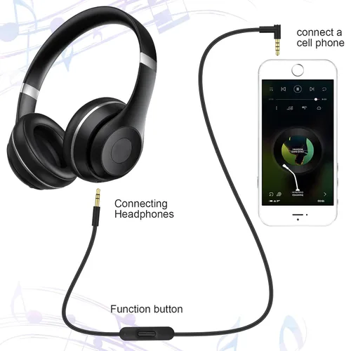 Vista 5 de Alitutumao Cable de audio de repuesto Solo4 con micrófono y control, compatible con Beats por Dr Dre Auriculares Solo4/3/2 Studio Pro Detox Wireless
