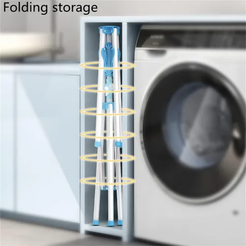 Vista 6 de Folding Drying Rack Indoor Outdoor Adjustable Portable Cloth Hanger Stainless Rack Hanging Drying Folding