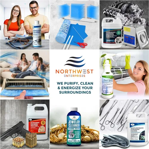 Vista 8 de NORTHWEST ENTERPRISES Solución de limpiador ultrasónico de gafas. Limpiador de gafas ultrasónico concentrado para uso en máquinas sónicas