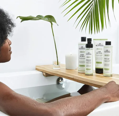 Vista 4 de J.R. Watkins Awaken Sugar Body Polish, exfoliante corporal natural de romero y palo de rosa limpia, suaviza y estimula los sentidos, 6 onzas