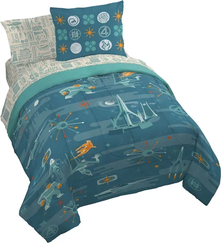 Vista 33 de Jay Franco Disney Lilo and Stitch - Juego de edredón tamaño Twin, ropa de cama de 5 piezas, incluye juego de sábanas y fundas de almohada, ropa