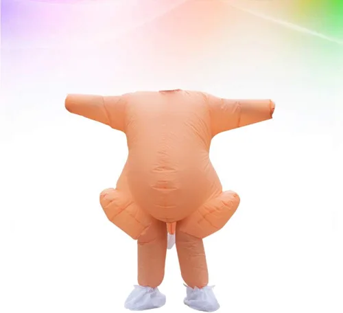 Vista 9 de Happyyami 1 juego de disfraz inflable de pavo para adultos, disfraz de pavo inflable para Halloween, otoño, cosecha, fiesta de Acción de Gracias
