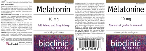 Vista 8 de Bioclinic Naturals - Melatonina 10 mg 180 Comprimidos