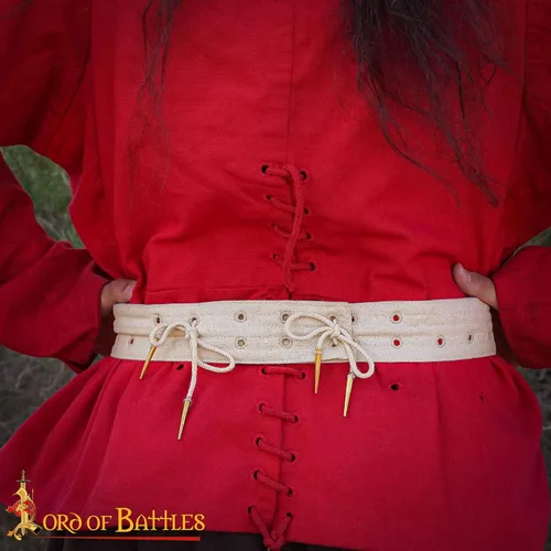 Vista 2 de Lord of Battles Cinturón de armado acolchado Cinturón medieval Cinturón de lona de algodón Accesorio de ropa Armadura histórica LARP, eventos