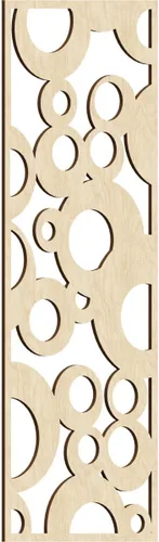 Vista 107 de 9 3/8"W x 24 3/8"H x 1/4"T Farwell Decorativos Paneles de Pared de Madera Calado, Hickory