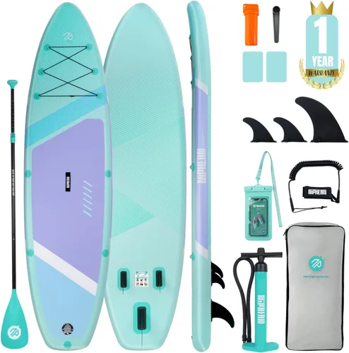 Vista 38 de Niphean Tabla inflable de la paleta con los accesorios 10'6''/12'6" estable Prisa profunda