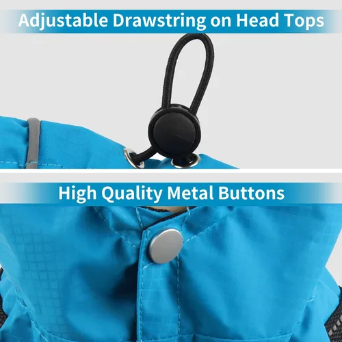 Vista 6 de JoyDaog Impermeable prémium para perro con capucha para perros extra pequeños, chaqueta impermeable para deportes al aire libre, impermeable