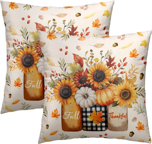Vista 60 de Fundas de cojín decorativas con temática de verano náutica costera de 12 x 12 pulgadas, juego de 2 fundas de cojín de color aguamarina azul verdoso