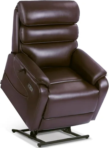 Vista 30 de EONIX Silla Reclinable Eléctrica de Doble Motor Completamente Reclinable para Ancianos, Sillas Elevadoras Eléctricas de Cuero Sintético para Negro