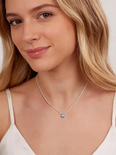 Vista 7 de 925 Sterling Silver Pendant Necklaces for Women, HeartRound Birthstone Necklaces Birthday Jewelry for Mother Wife Daughter (with Gift Box)