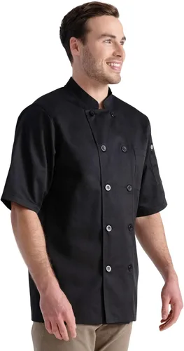 Vista 5 de Chef Works Chaqueta de Chef Unisex Volnay negro - nuevo