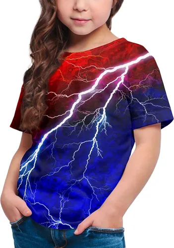 Vista 5 de YAJOOEY Camiseta de manga corta con estampado 3D para niños de 6 a 16 años