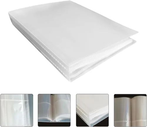Vista 3 de Soporte transparente para guardar libros – Memoria Exquisita cubierta de regalo para postales, álbum de fotos, bolsillos simples para el hogar