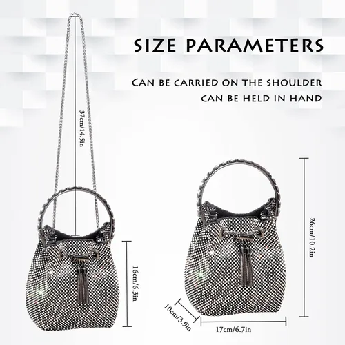 Vista 5 de AOYUNHUI Monederos de mano para mujer, bolso cruzado de boda, bolso cruzado para mujer, boda, graduación, fiesta, club