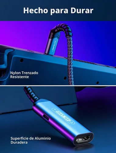 Vista 5 de JSAUX Adaptador USB C a HDMI 2 en 1, 4K@60Hz 100W PD, USB 3.0 para iPhone
