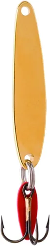 Vista 7 de Bay de Noc 2-1/4-Inch Swedish Pimple Ice Fishing Hook, 1 Piece, White Pearl Naranja fluorescente/dorado