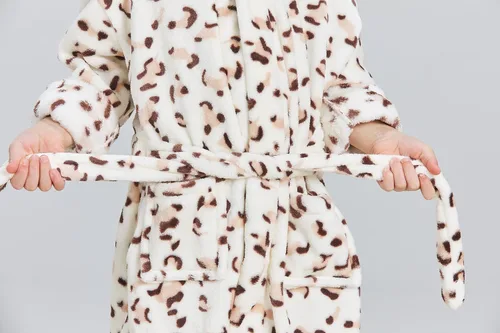 Vista 7 de Pijama con capucha para niños y niñas, suave forro polar, unisex, bata de baño