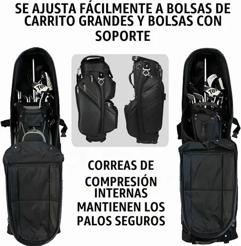 Vista 4 de CaddyDaddy Enforcer Golf Travel Bag Crush Resistant Hard Top Protection Gris